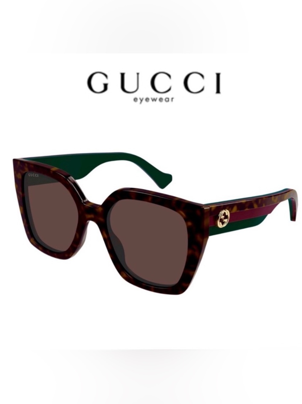 Gucci GG 1300’s GG1300S-002 1Butterfly Frame Sunglasses 55mm Tortoise/Brown NEW